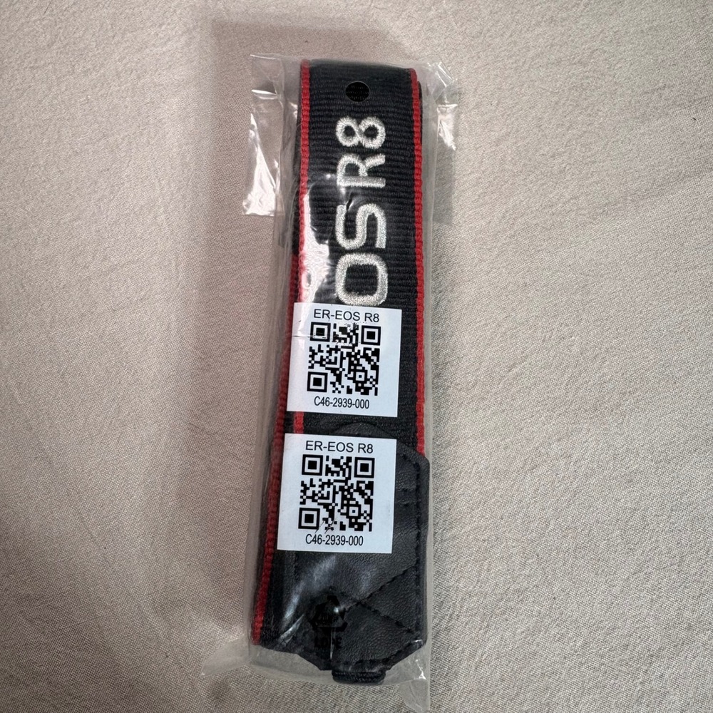 Canon EOS R8 Camera Neck Strap ER-EOS R8 Black Red Genuine New C46-2939-000